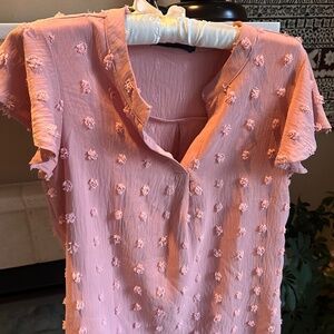 Blouse by Merokeety, pink, Extra Small